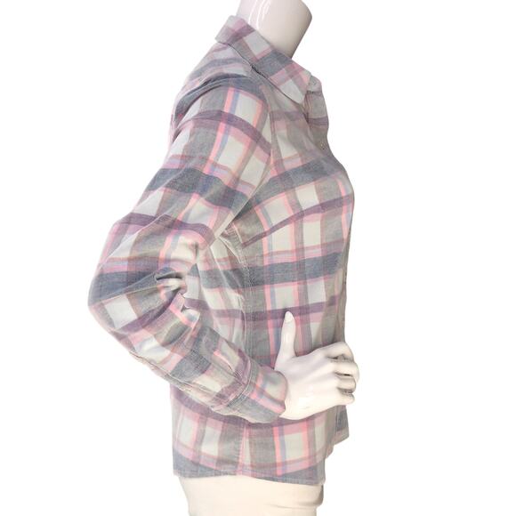 Tommy Bahama Womens Size S Shirt Button Front Top Reverse Weave Flannel Plaid - Picture 7 of 16